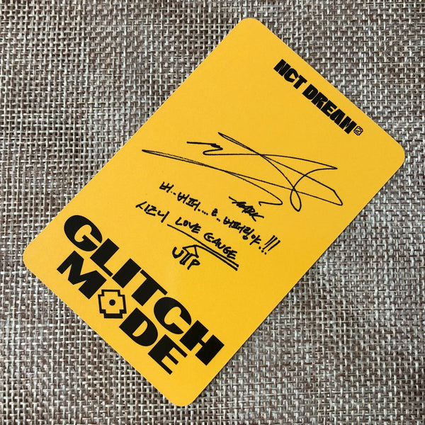 NCT DREAM MARK [ GLITCH MODE ] Official Photocard, Scratch / New / Gift
