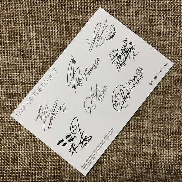 BTS GROUP [ Map Of The Soul 7 ] Official Postcard / New / Gift
