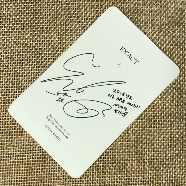 EXO SUHO [ EXACT EX'ACT ] Official Photocard, 3rd Album Korean Ver. / New / Gift