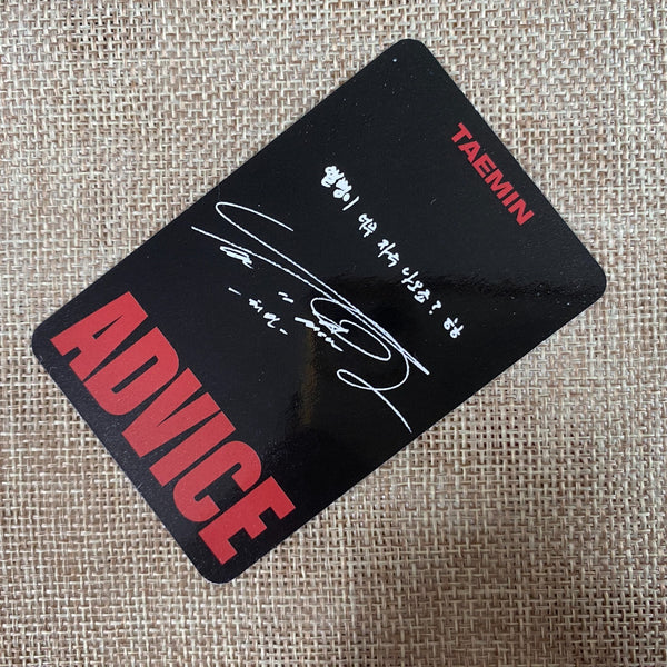SHINEE TAEMIN #1 [ ADVICE ] Official Photocard / New, Rare / Gift