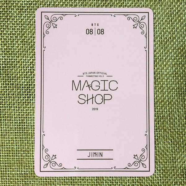 BTS JIMIN 8/8 [2019 MAGIC SHOP Fan Meeting Japan] Official Photocard / Gift