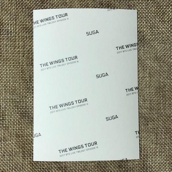 BTS SUGA [ The Wings Tour Trilogy ] Official Photo Frame Set / New / Gift