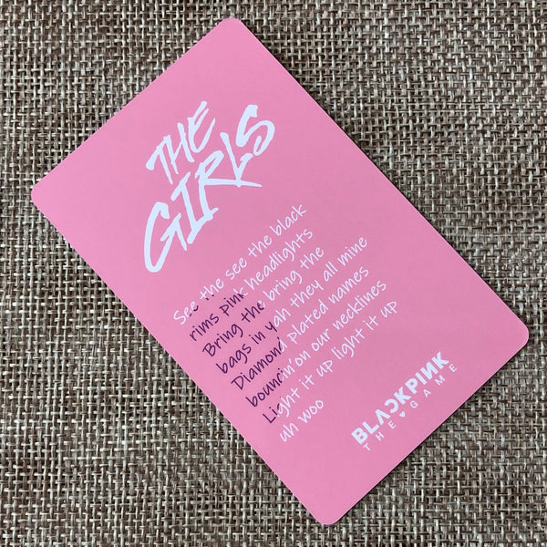 BLACKPINK LISA [ THE GAME The Girls ] Official Photocard, Reve Ver. / New / Gift