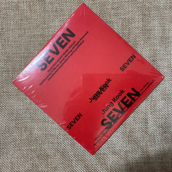BTS JUNGKOOK [ Seven feat. Latto ] Official Single CD / New (Sealed) / Gift