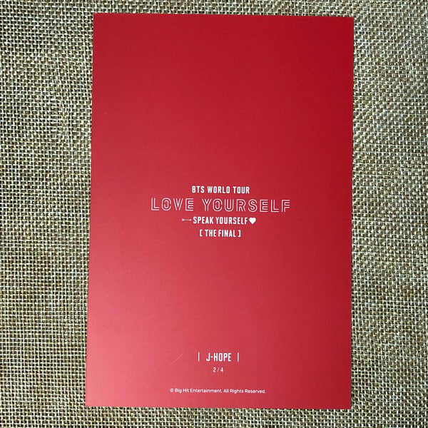BTS J-HOPE 2/4 [Speak Yourself The Final] Official Postcard Photocard / Gift