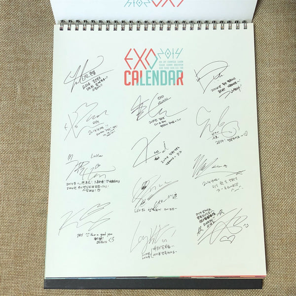 EXO GROUP [ 2014 Season's Greetings ] Calendar Only / New, Rare / Gift