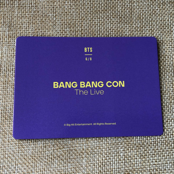 BTS JK SUGA RM J-HOPE 6/8 [BANG BANG CON The Live] Official Mini Photocard /+G