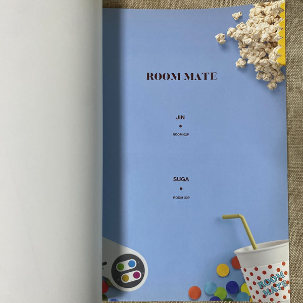BTS SUGA JIN #2 [ ROOM MATE Photobook DAYOFF  ] 72 pg, 21x29cm / Good / Gift