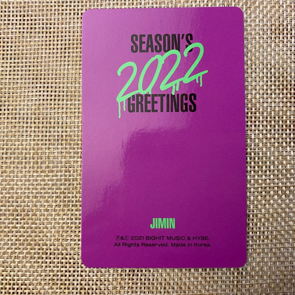 BTS JIMIN [ 2022 Season's Greetings ] Official Photocard / New, Rare / Gift