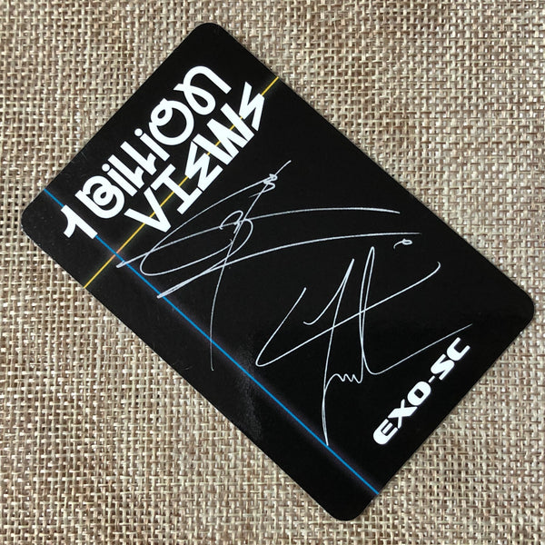 EXO-SC SEHUN CHANYEOL [ 1 Billion Views ] Official Photocard, 1st / New / Gift
