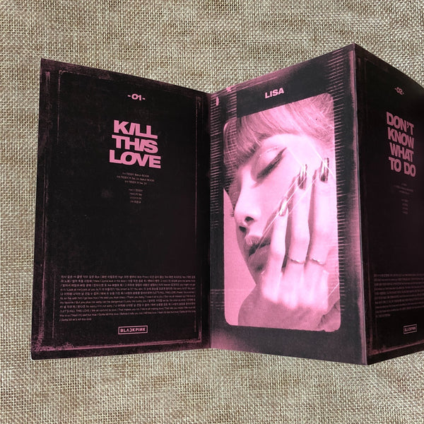 BLACKPINK GROUP #2 [Kill This Love] Official Accordion Lyrics Book / New / Gift