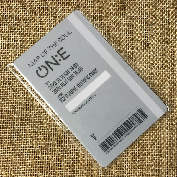 BTS V [ Map of the Soul ON:E ] Official Ticket Card Photocard, ONE / New / Gift