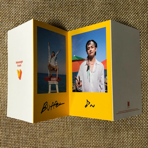 BTS V [ Butter ] Official Folded Message Card Photocard / New / Gift