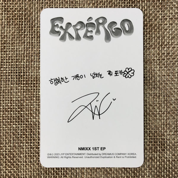 NMIXX JIWOO [ EXPERGO ] Official Photocard, 1st EP A Ver / New / Gift