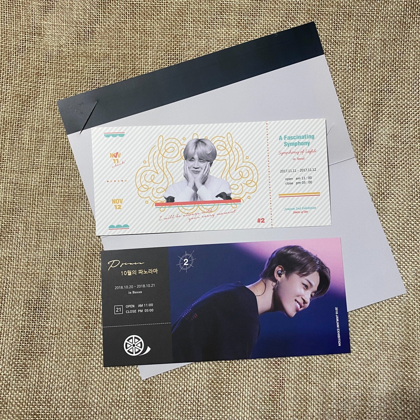 BTS JIMIN [JAMJAM Exhibition Photo Ticket 2ea, Photocard Set] / New, Rare / Gift