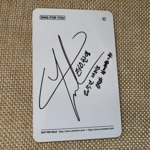 EXO CHANYEOL [Sing For You] Official Photocard, Winter 4th Mini Korean / Gift