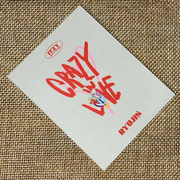 ITZY RYUJIN #2 [CRAZY IN LOVE] Official Polaroid Photocard, 1st Album / Gift