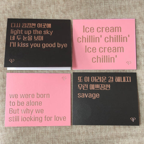 BLACKPINK [ Born Pink THE SHOW ] Official Lyrics Cards Set / New / Gift