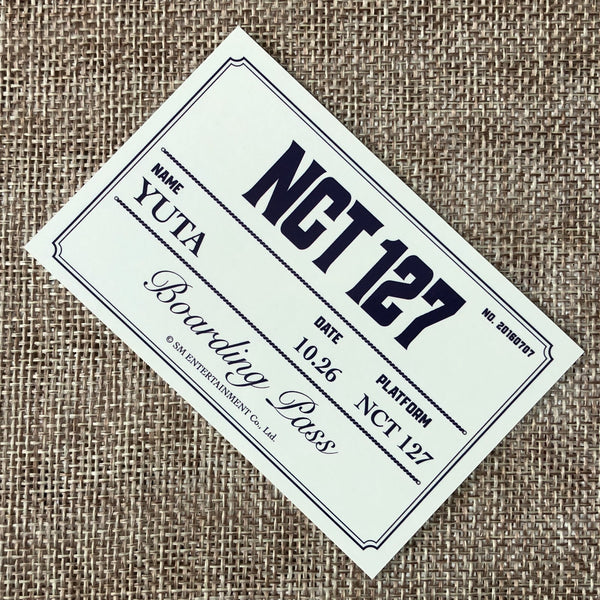 NCT 127 YUTA [2023 Season's Greetings Boarding Pass] Official Photocard / Gift