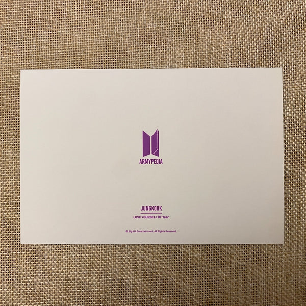 BTS JUNGKOOK #2 [Armypedia Love Yourself Answer] Official Postcard Photocard /+G