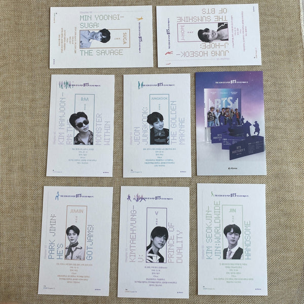 BTS [ICON OF K-POP Book] Special Postcard Set (8ea) Photocard / New, Rare / Gift