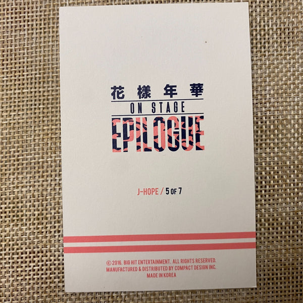 BTS J-HOPE 5/7 [HYYH On Stage Epilogue Concert] Official Mini Photocard / Gift