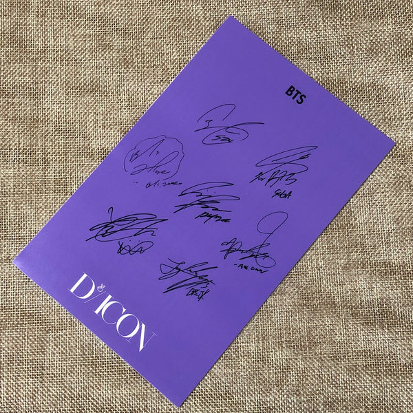 BTS GROUP [ DICON 101 CUSTOM BOOK ] Official Mini Poster Postcard / New / Gift