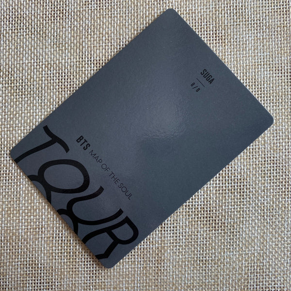 BTS SUGA 8/8 [ Map Of The Soul Tour ] Official Mini Photocard / New, Rare / Gift