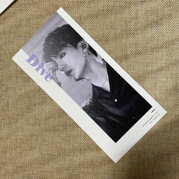 BTS SUGA [2019 Fistbump Exhibition in Seoul] Dive Photo Ticket / New, Rare /+G