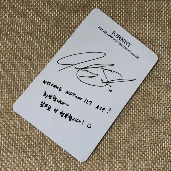 NCTzen 127 JOHNNY [2020 Fanclub] Official Limited Photocard, Sign Ver / Gift
