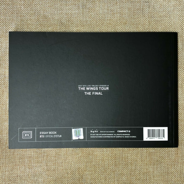BTS J-HOPE [The Wings Tour Essay Book for J-HOPE] Official Photobook / Gift