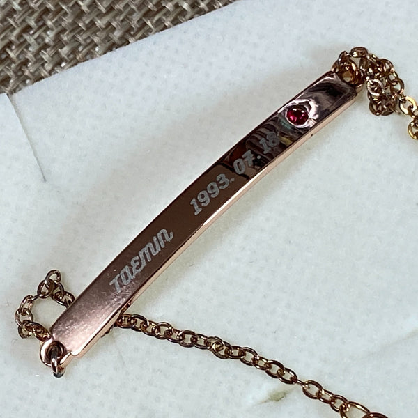 SHINEE [ TAEMIN Birthday Official Bracelet ] Pink Gold, SM / New, Rare / Gift