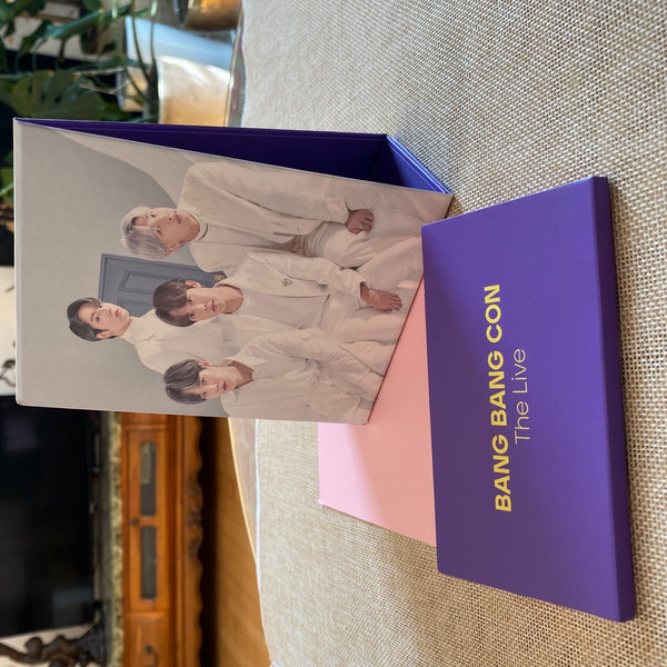 BTS GROUP [2020 BANG BANG CON The Live] Official 2 Sided Photo / New, Rare /+G