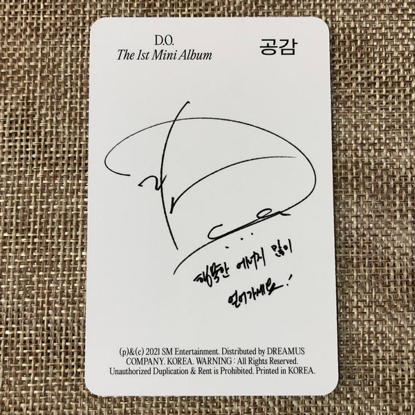 EXO D.O. #1 [ Empathy ] Official Photocard, 1st Mini Solo / New / Gift