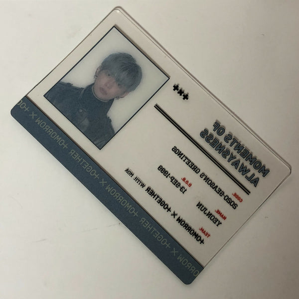 TXT YEONJUN [ 2020 Season's Greetings ] Official ID Card Photocard / New / Gift