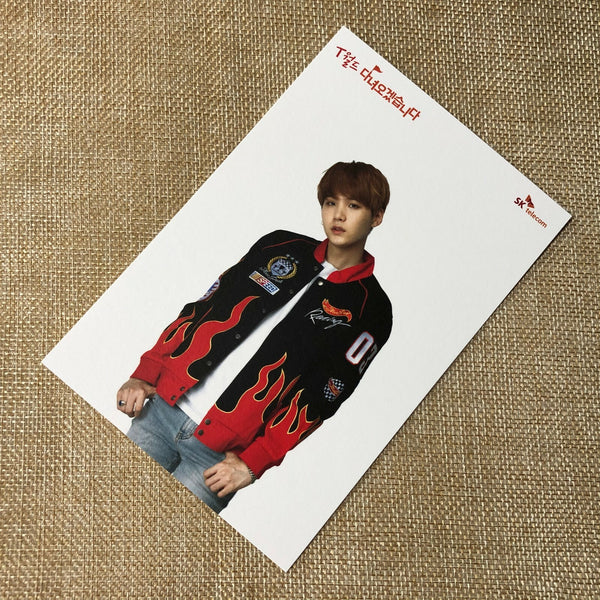 BTS SUGA [ SKT ] Official Postcard Photocard Limited / New, Rare / Gift