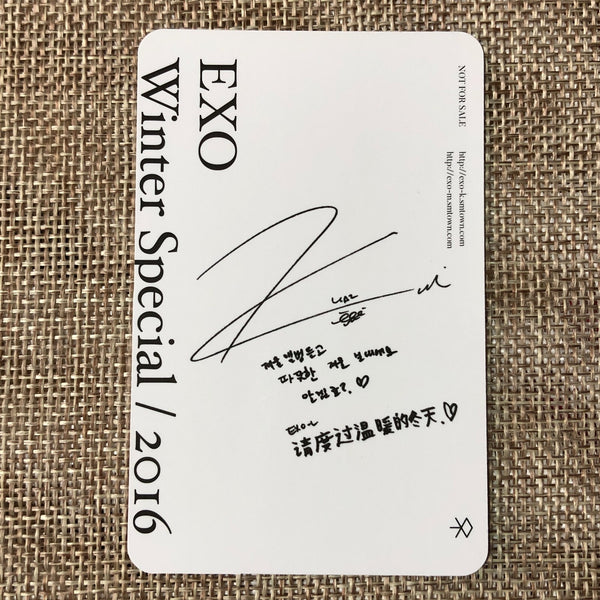 EXO KAI [ 2016 Winter Special For Life ] Official Photocard / New, Rare / Gift