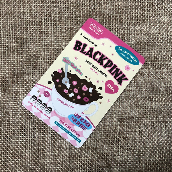 BLACKPINK LISA [ 7th Anniversary Cereal Deco Kit ] Official Photocard /New/GFT