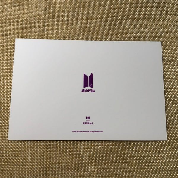 BTS RM [ Armypedia HYYH pt.2 ] Official Postcard Photocard / New / Gift