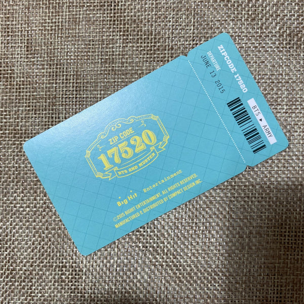 BTS SUGA [ 2nd Muster 17520 ] Official Photocard Photo Ticket / New, Rare / Gift