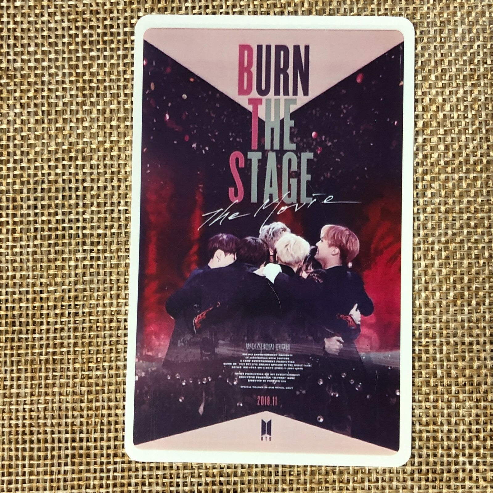 BTS GROUP #17 [Burn The Stage Movie] Official Ticket Photocard Photo / Gift