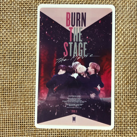 BTS GROUP #17 [Burn The Stage Movie] Official Ticket Photocard Photo / Gift