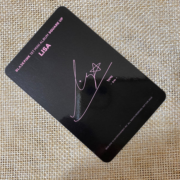 BLACKPINK LISA #4 [ SQUARE UP ] Official Photocard, 1st Mini Album / New / Gift