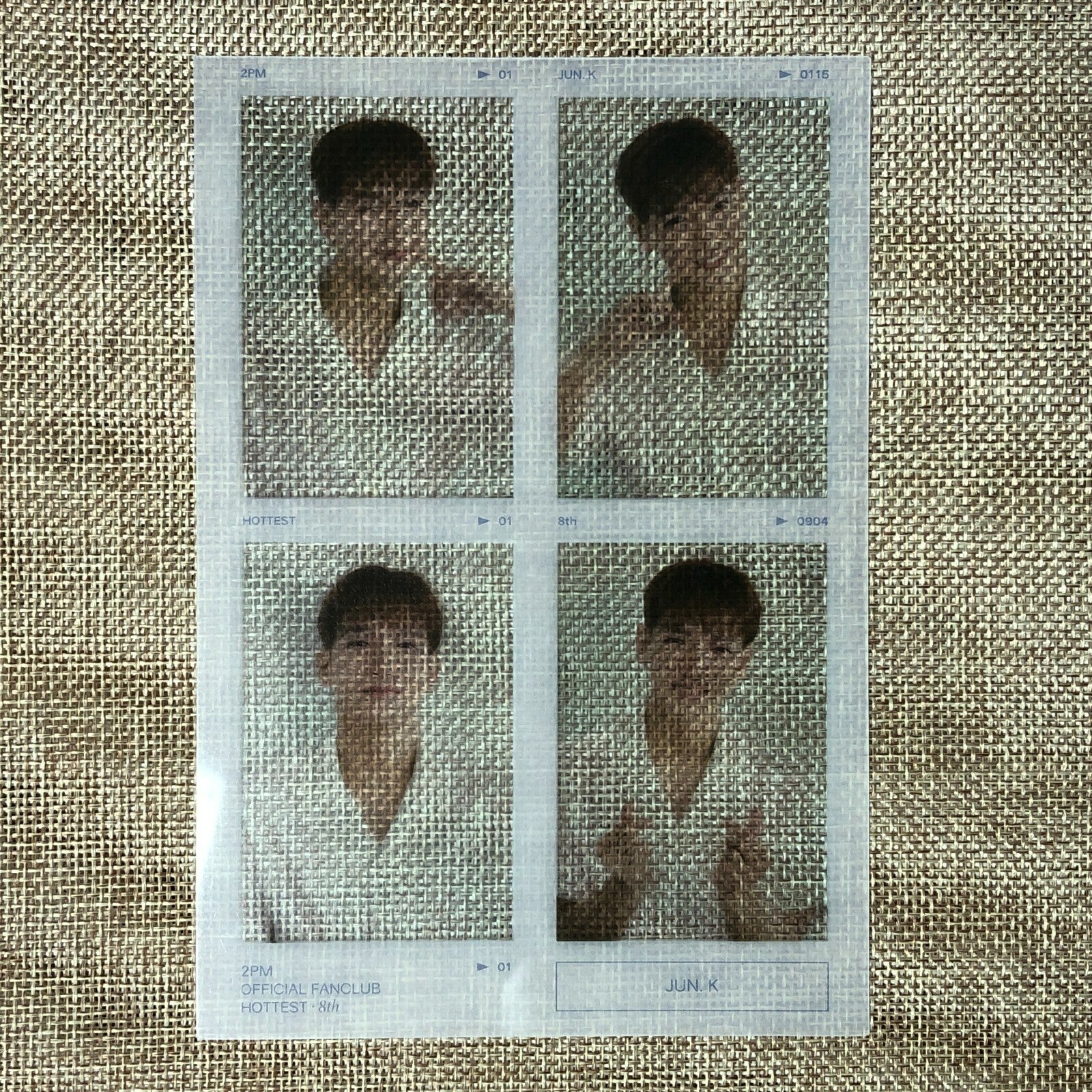 2PM JUN.K [HOTTEST 8th] Official Fanclub 4cut Film Photocard / New, Rare / Gift