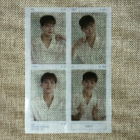 2PM JUN.K [HOTTEST 8th] Official Fanclub 4cut Film Photocard / New, Rare / Gift