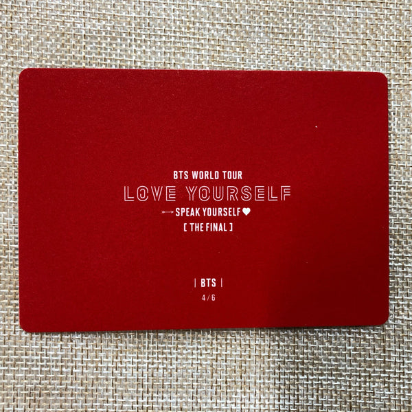 BTS JK J-HOPE RM 4/6 [Speak Yourself The Final] Official Mini Photocard / Gift