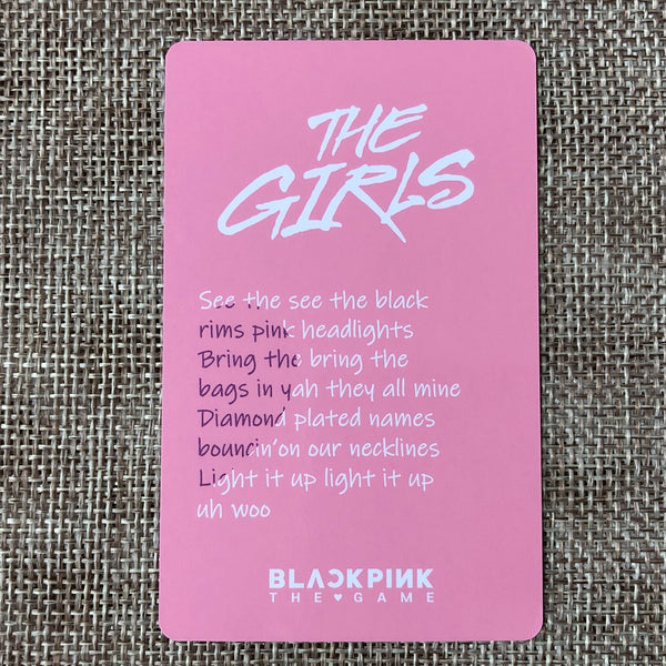BLACKPINK LISA [ THE GAME The Girls ] Official Photocard, Reve Ver. / New / Gift