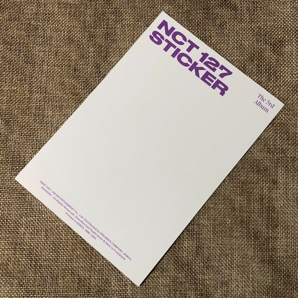 NCT 127 HAECHAN [ STICKER ] Official Postcard, STICKER Ver. / New / Gift