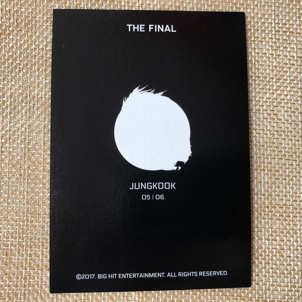 BTS JUNGKOOK 5/6 [The Wings Tour Final Concert] Official Mini Photocard / Gift