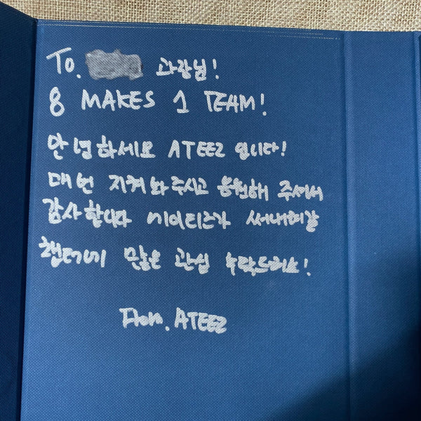 ATEEZ All Member Signed Promo Album [Golden Hour Part. 1] Message Full Set /+G
